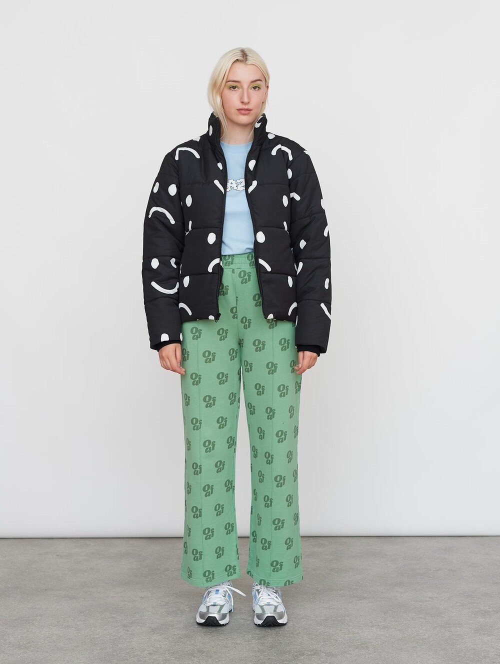 Lazy Oaf Happy Sad Puffer Coat! Worn Twice! Size Medium